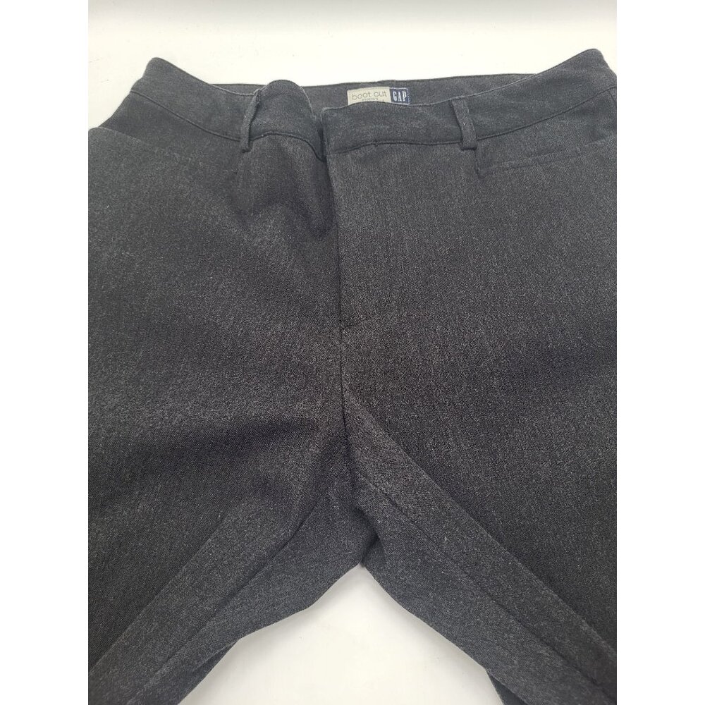 Gap Women's 10R VTG y2k Bootcut Stretch Gray Trouser Pants SZ 10R Classic Preppy - Picture 10 of 11